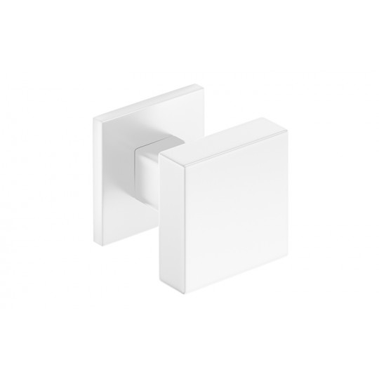 Gałka Aegis Slim szyld płaski kwadratowy, biały