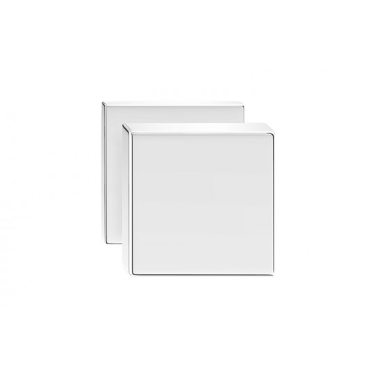 Gałka Aegis Slim szyld płaski kwadratowy, chrom błyszczący