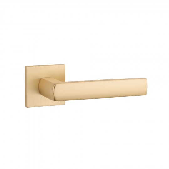 Klamka Aprile Hosta Q slim szyld kwadratowy 7mm GOLD SATIN złoty matowy