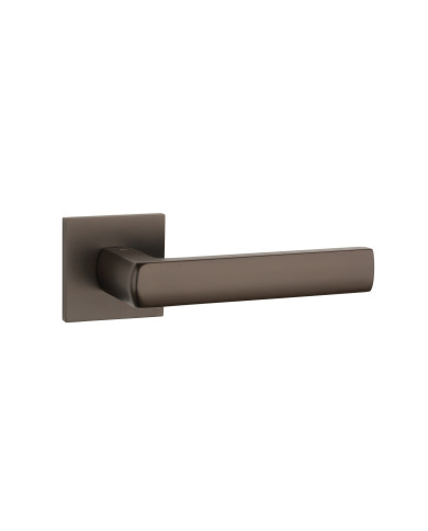 Aprile Hosta Q slim door handle, square backplate, 7mm, BR brown